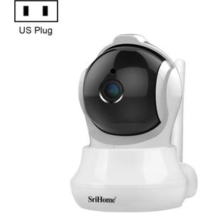 SriHome SH020 3.0 Million Pixels 1296P HD AI IP Camera  Support Two Way Talk / Auto Tracking / Humanoid Detection / Night Vision / TF Card  US Plug