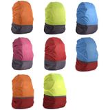 2 PCS Outdoor Mountaineering Color Matching Luminous Backpack Rain Cover  Size: L 45-55L(Red + Fluorescent Green)