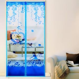 Summer Anti-Mosquit Curtain Encryption Magnetic Screen  Size:100x210cm(Blue)