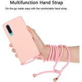 For Huawei P30 Wheat Straw Material + TPU Protective Case with Lanyard(Pink)