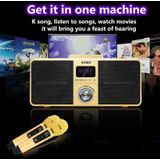 SDRD SD309 Wireless Microphone Bluetooth Audio All-In-One Machine(Golden)