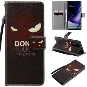 For Samsung Galaxy Note 20 Ultra Painting Horizontal Flip Leather Case with Holder & Card Slot & Lanyard(Eye)