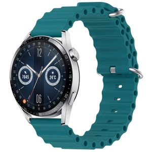 Voor Huawei Watch GT3 42mm 20mm Ocean Style siliconen effen kleur horlogeband