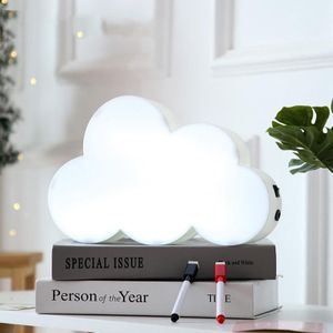 HS-007 LED Letter DIY Cloud Erasable Message Board Confession Lamp(White)