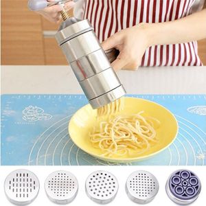 Huishoudelijke RVS handmatige Machine Hand druk Noodle Machine Noodle Pastamachine met 5 modellen