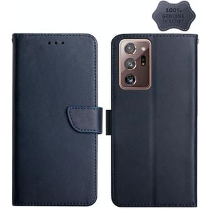 Voor Samsung Galaxy Note20 Ultra Lederen Vingerafdrukbestendige Horizontale Flip Phone Case