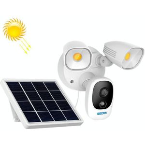 ESCAM QF609 1080P Solar Powered 1000LM Floodlight Wireless Camera with Solar Panel & 12000mAh Rechargeable Battery  Support PIR Sensor & Night Vision & Two Way Audio & TF Card