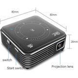 P11 4K HD DLP Mini 3D Projector 4G + 32G Smart Micro Convenient Projector  Style:US Plug(Black)