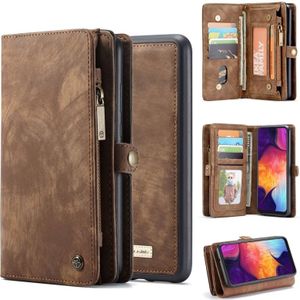 CaseMe-008 Detachable Multifunctional Horizontal Flip Leather Case with Card Slot & Holder & Zipper Wallet & Photo Frame for Galaxy S10 5G(Brown)