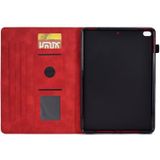 Voor iPad Air / Air 2 / 9.7 2017 / 9.7 2018 Toren reliëf lederen Smart Tablet Case(Rood)