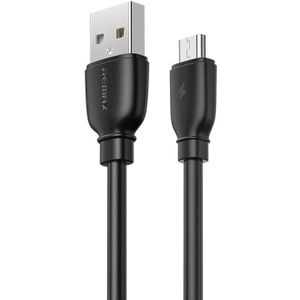 REMAX RC-138m 2.4A USB to Micro USB Suji Pro Fast Charging Data Cable  Cable Length: 1m (Black)