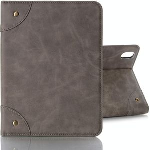Retro Book Style Horizontale Flip PU Lederen Case met Houder & Card Slots & Portemonnee voor iPad Mini 6 (GRIJS)