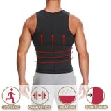 Neoprene Men Sport Body Shapers Vest Waist Body Shaping Corset  Size:L(Black)