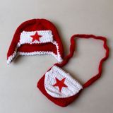 Lei Feng Cap + Back Pocket Children Photography Apparel for 0-3 Months Baby(Red )