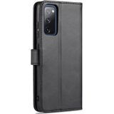 For Samsung Galaxy S20 FE AZNS Skin Feel Calf Texture Horizontal Flip Leather Case with Card Slots & Holder & Wallet(Black)