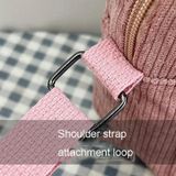 Casual Crossbody Veelzijdige schoudertas Eenvoudig gestreept fluwelen kleine vierkante tas