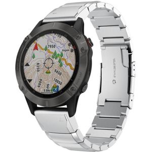 Voor Garmin Fenix 6 GPS 22 mm Tortoise Shell roestvrijstalen horlogeband