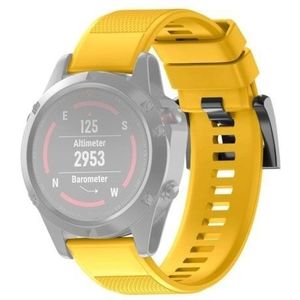 Quick Removable Silicone Wrist Strap for Fenix 5X 26mm(Yellow)