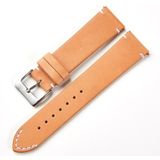 First Layer Retro Cowhide Frosted Bottom Leather Quick Release Ultra-Thin Universal Watch Strap  Size? 24mm(Light Brown)