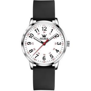 OLEVS 9953 dames eenvoudig siliconen band waterdicht quartz horloge