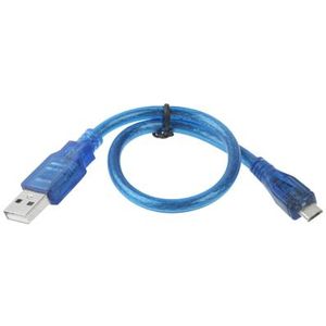 USB 2.0 to Micro USB Male Adapter Cable for Galaxy S IV / i9500 / S III / i9300 /Note II / N7100 / i9220 / i9100 / i9082 / Nokia / LG / BlackBerry / HTC One X /Amazon Kindle / Sony Xperia etc  Length: 30cm(Blue)