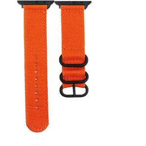 Canvas horlogeband met zwarte gesp voor Apple Watch Ultra 49 mm / serie 8 & 7 45 mm / SE 2 & 6 & SE & 5 & 4 44 mm / 3 & 2 & 1 42 mm