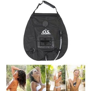 Outdoor Bathing Bag Self-driving Camping Solar Hot Water Bottle 20L Water Storage Bag(Black)