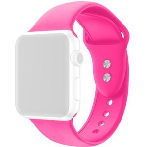 Dubbele Nail Silicone Vervanging Strap Horlogeband voor Apple Watch Series 6 & SE & 5 & 4 44mm / 3 & 2 & 1 42mm (Pink)