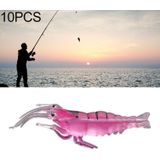 10 PCS 4cm Fishing Soft Bait Lures Popper Poper Baits (Pink)
