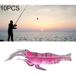 10 PCS 4cm Fishing Soft Bait Lures Popper Poper Baits (Pink)