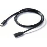 100W 20V 5A USB-C / Type-C Female to USB-C / Type-C Male 4K Ultra-HD Audio and Video Synchronization Data Cable Extension Cable  Cable Length: 1m (Black)