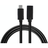 100W 20V 5A USB-C / Type-C Female to USB-C / Type-C Male 4K Ultra-HD Audio and Video Synchronization Data Cable Extension Cable  Cable Length: 1m (Black)