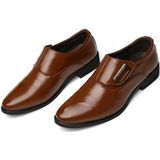 Spring Casual Tide Schoenen Jurk Schoenen Mannen Britse puntige schoenen  maat:44 (Bruin)
