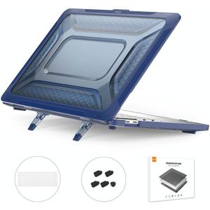 Voor MacBook Pro 13.3 A1706/A1989/A2159 ENKAY Hat-Prince 3 in 1 Beschermende Beugel Case Cover Hard Shell met TPU Toetsenbord Film/Anti-stof Pluggen  Versie: EU (Blauw)