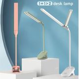 TD5 Dubbele lamp Hoofd USB Desktop Clip Tafellamp  Stijl: Oplaadbare versie