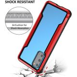 For Samsung Galaxy S20 iPAKY Thunder Series Aluminum Frame + TPU Bumper + Clear PC Shockproof Case(Black + Red)
