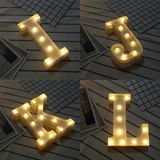 Alphabet P English Letter Shape Decorative Light  Dry Battery Powered Warm White Standing Hanging LED Holiday Light