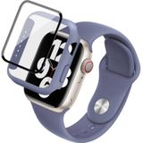 Voor Apple Watch SE 2022 40 mm imak siliconen horlogeband pc-frame met gehard glasfilm