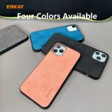 For iPhone 11 Pro Max ENKAY ENK-PC0302 2 in 1 Business Series Fabric Texture PU Leather + TPU Soft Slim Case Cover ? 0.26mm 9H 2.5D Tempered Glass Film(Black)