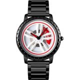 SKMEI 1634 Men Waterproof Watch Fashion Quartz Watch(White Steel Belt)
