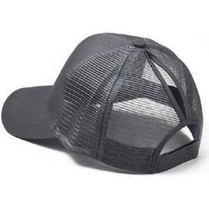 Summer Cotton Mesh Opening Ponytail Hat Sunscreen Baseball Cap  Specification:??(Grey)