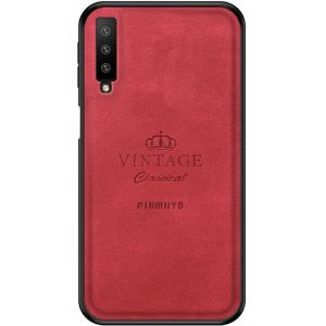 PINWUYO Shockproof Waterproof Full Coverage PC + TPU + Skin Protective Case for Galaxy A7 2018/A750(Red)