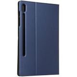 For Samsung Galaxy Tab S7+ / T970 Horizontal Flip Elasticity PU + TPU Leather Case with Holder(Dark Blue)