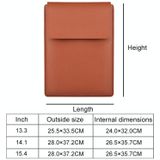 PU05 Sleeve Leather Case Carrying Bag for 14.1 inch Laptop(Yellow)