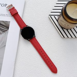 Voor Samsung Galaxy Watch4 40mm / 44mm Lychee Textuur Lederen Band Horlogeband