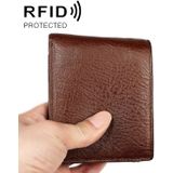 8018 Antimagnetic RFID Retro Fashion Crazy Horse Texture Leather Wallet for Men and Women