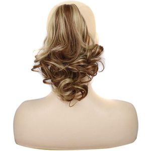 Women Curly Hair Short Ponytail Wig With Shark Clip(12H24 #)