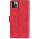 Skin Feel Crocodile Texture Magnetic Clasp Horizontal Flip PU Leather Case with Holder & Card Slots & Wallet For iPhone 11 Pro(Red)