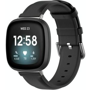 Voor Fitbit Versa 4 / Sense 2 lederen horlogeband