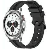 Voor Samsung Galaxy Watch 4 Classic 42 mm 20 mm concave gestreepte siliconen horlogeband